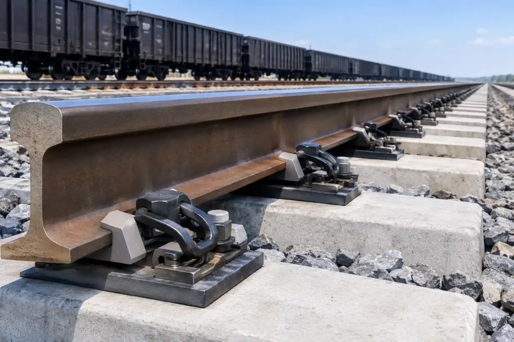 Fixadores ferroviários para ferrovias de transporte pesado